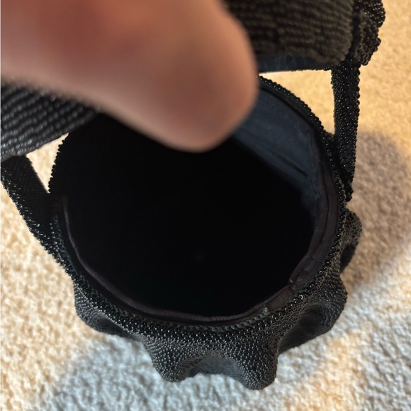 Vintage Black Beaded Handbag with twisted handle - Picture 6 of 6
